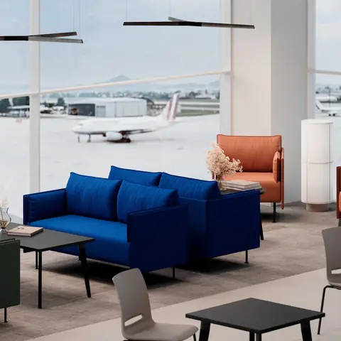 Creva Loungesessel am Flughafen