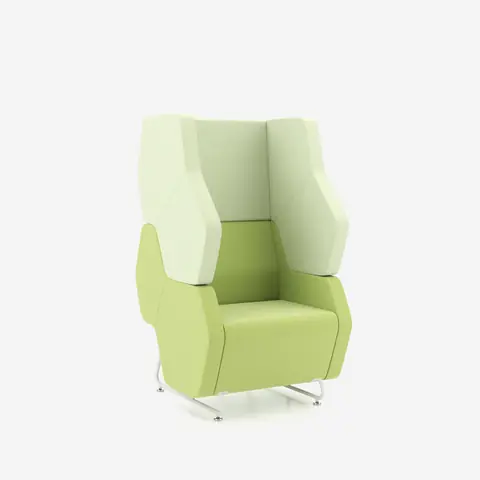 Hexa hoher Loungesessel &ndash; Seitenansicht 45 Grad