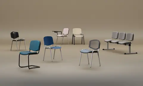 Iso Besucherstühle und Traversenbänke von Nowy Styl im Büro