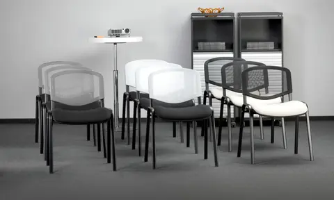 Iso Besucherstühle mit Mesh-Rücken