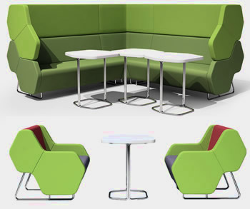 Hexa Loungemöbel Sofas für Wartebereiche - Besprechungszimmer - Lounges - Lobbys