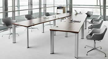 Kaika Sessel mit Konferenztischsystem
