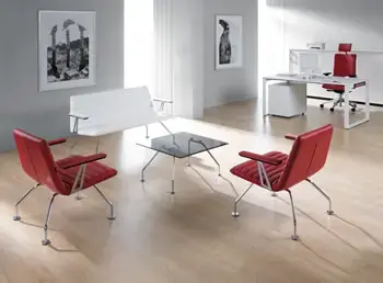 Mody Sessel und Sofa Zweisitzer mit Glastisch