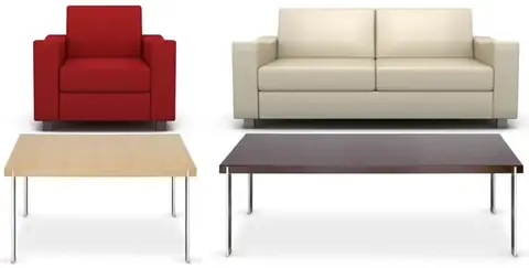 Quadro Einsitzer Zweisitzer Sofa und Beistelltische