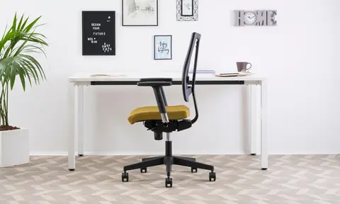 Net Motion Drehstuhl im Home Office gelb