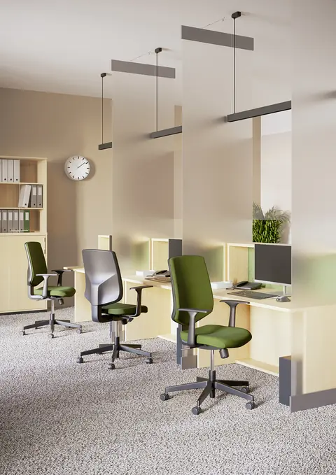 Nexter Bürodrehstühle im Schalter- und Empfangsbereich