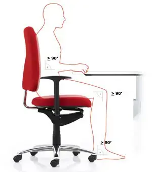 Richtige Sitzhaltung am Bürostuhl