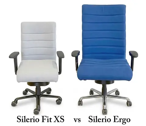 Größenvergleich Silerio Fit XS vs. Silerio Ergo
