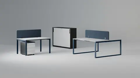 SQart Büromöbelsystem von Nowy Styl: Schreibtische, Sideboard und Bürocontainer
