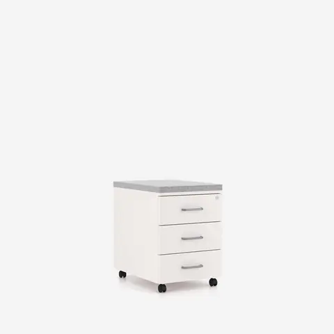 Tento 2.0 Rollcontainer Weiß mit Sitzpolster