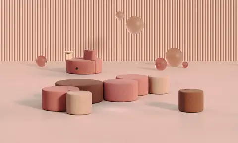 Tri.ply Loungesofa und Sitzpoufs von Nowy Styl
