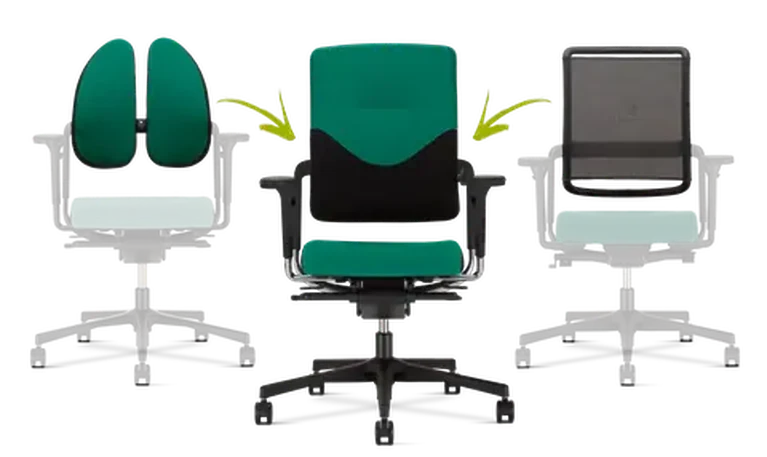 Xenium Rückenlehnenvarianten – Duo-Back, Mesh, UPH/P und UPH