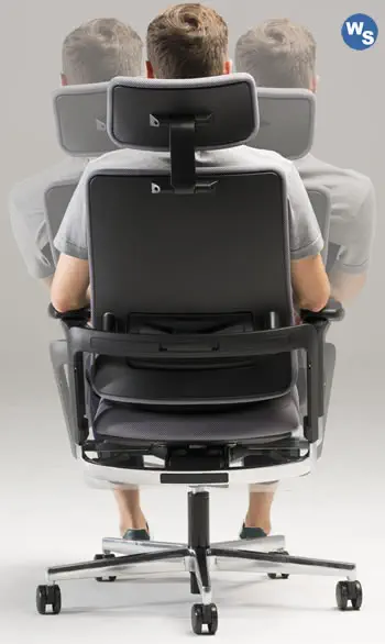 Xilium Drehstuhl mit x-move Mechanik mit beweglicher Rückenlehne